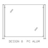 Glass Pool Fencing Semi Frameless - Design 8 PC Aluminium