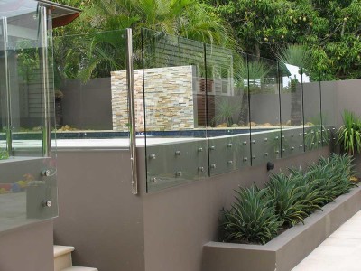 Glass Pool Fencing Frameless Design 12 Side Fixed-7